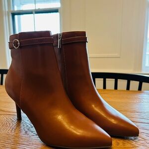 Brown Leather Heeled Boots